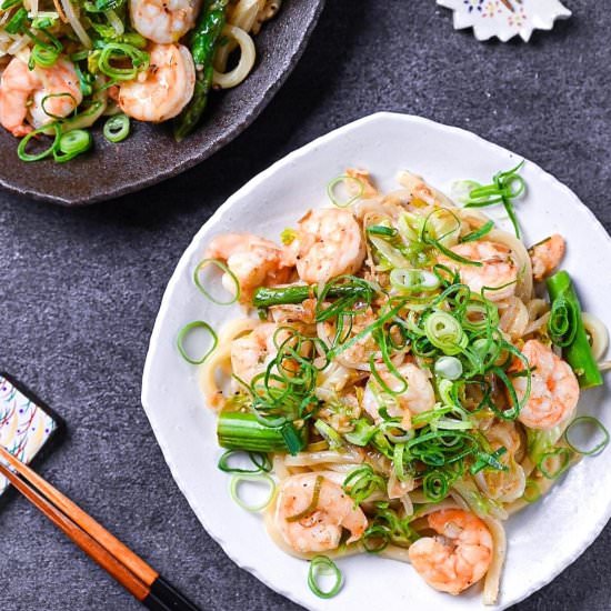 Shrimp Yaki Udon Stir Fry - Recipe photo by Sudachi Recipes