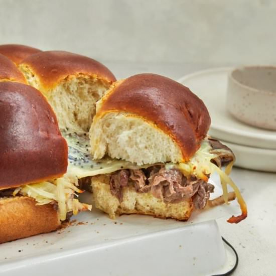 Blue Cheese Steak Sliders - Recipe photo by erinliveswhole