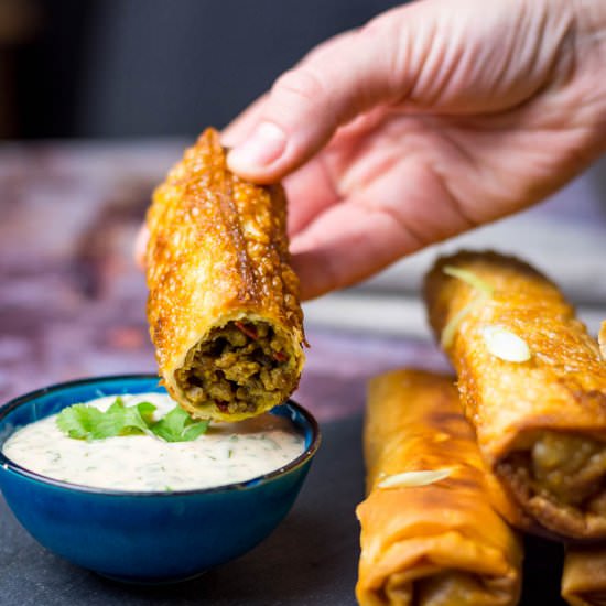 Lamb Sambousek with Filo Pastry - Recipe photo by somebodyfeedseb