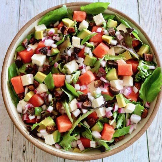 Watermelon Basil Salad - Recipe photo by cookingontheweekends