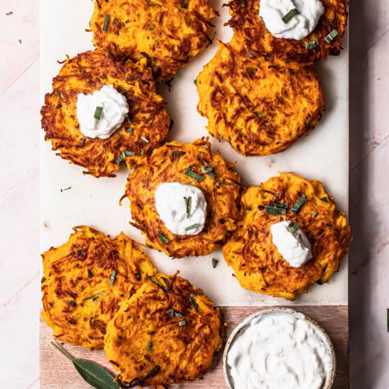 Butternut Squash Fritters - Recipe photo by Our Nourishing Table