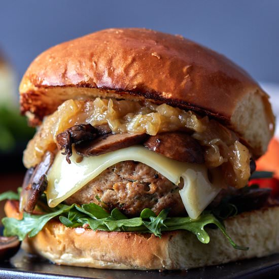 Caramelized Onion Mushroom Swiss Tu - Recipe photo by casualepicure