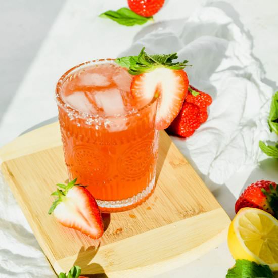 Strawberry Mint Cocktail - Recipe photo by apaigeofpositivity