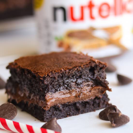 Nutella Stuffed Brownies - Recipe photo by A baJillian Recipes