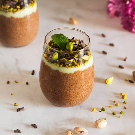 Chocolate Chia Pudding - Recipe photo by Ourplantbasedworld
