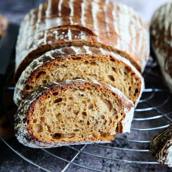 Rye Mixed Bread with Wild Yeast Sta - Recipe photo by angiesrecipes