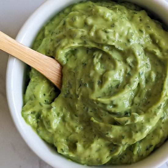 Avocado Cilantro Lime Crema - Recipe photo by thecandidcooks