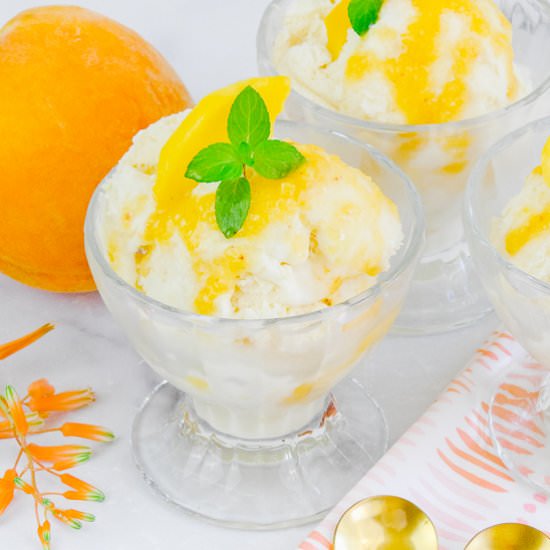 Peach Ice Cream - Recipe photo by House of Elyn Ryn