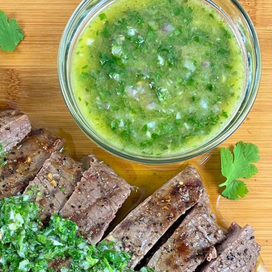 Cilantro Chimichurri Sauce Recipe - Recipe photo by summeryule.com