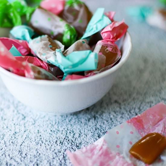 Dairy Free and Vegan Caramels - Recipe photo by sweeterthanoats