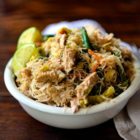 Pancit Bihon - Recipe photo by Chicken Fried Kitchen