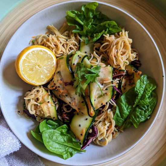 Ribboned Courgette Noodle Salad - Recipe photo by russellsomethingup