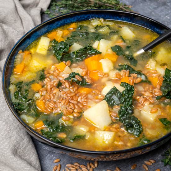 Zuppa di Farro (Instant Pot) - Recipe photo by vegancocotte