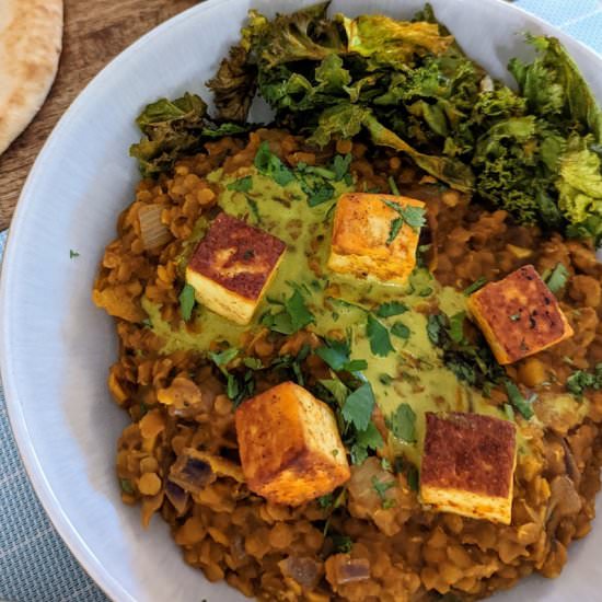 Paneer and Kale Dahl - Recipe photo by russellsomethingup