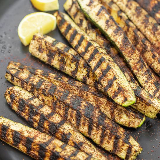 Perfectly Charred Grilled Zucchini! - Recipe photo by The Mediterranean Dish