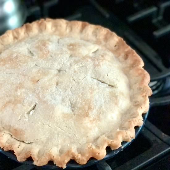 Rhubarb Custard Pie - Recipe photo by Jennyblogs