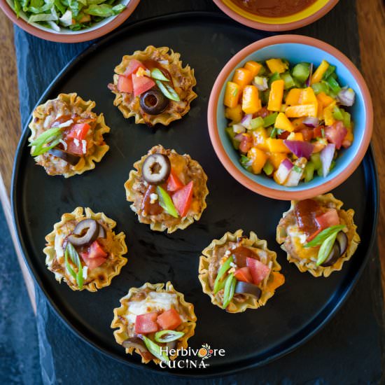 Air Fried Mexican Pizza Cups - Recipe photo by Herbivore Cucina