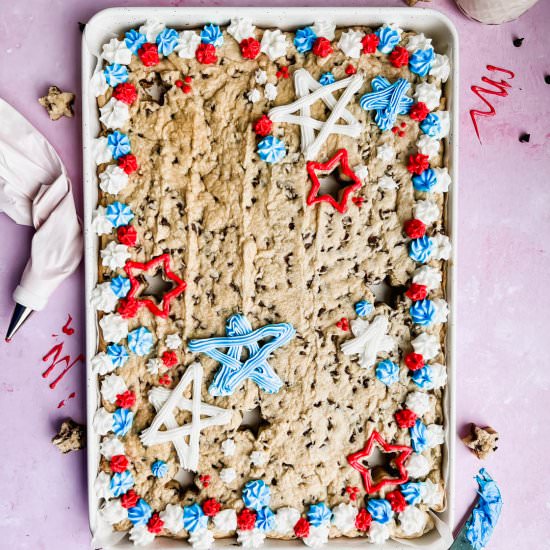 Fourth of July Cookie Cake - Recipe photo by apaigeofpositivity