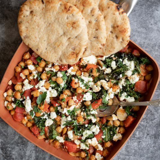 Mediterranean Chickpea Skillet - Recipe photo by Parsley and Parm