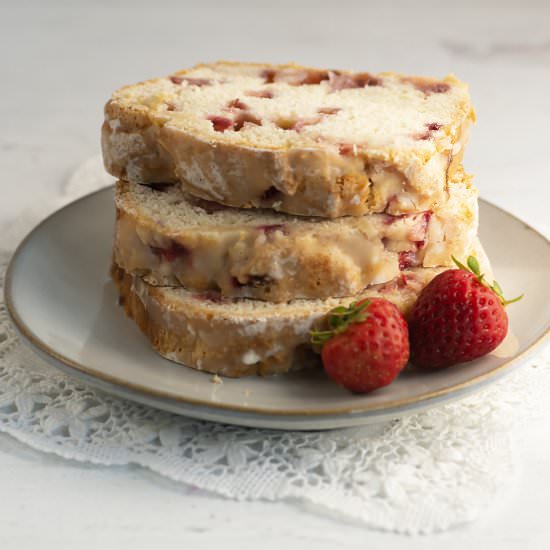 Glazed Strawberry Bread! - Recipe photo by Framed Cooks
