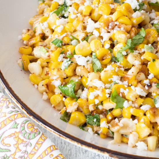 Mexican Street Corn Salad (Esquites - Recipe photo by For the Love of Cooking