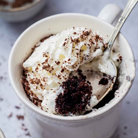 Mocha Mug Cake - Recipe photo by chocolatesandchai