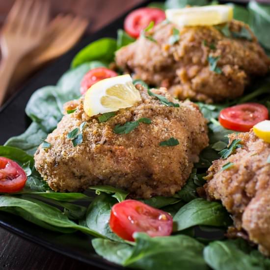 Baked Breaded Lemon Chicken - Recipe photo by dizzybusyandhungry
