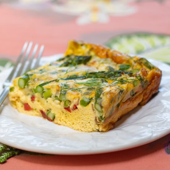 Asparagus Frittata-Roast Peppers - Recipe photo by a zest for life