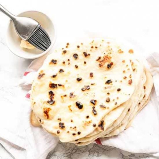 Buttermilk naan bread - Recipe photo by thetortillachannel