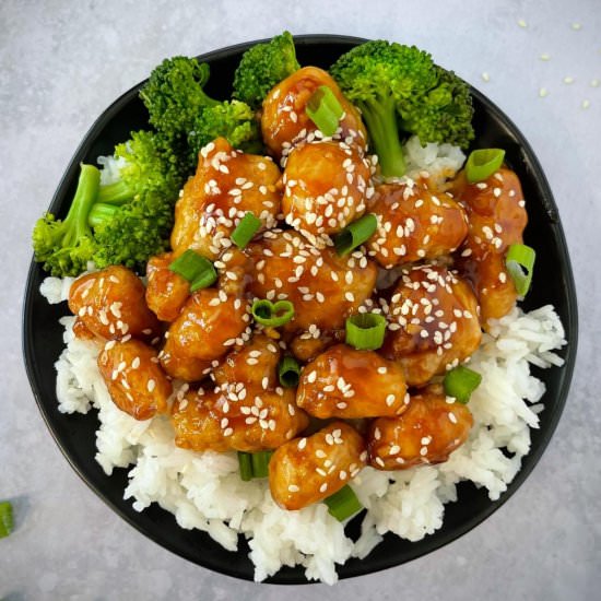 Vegan Sesame Chicken - Recipe photo by serenetrail