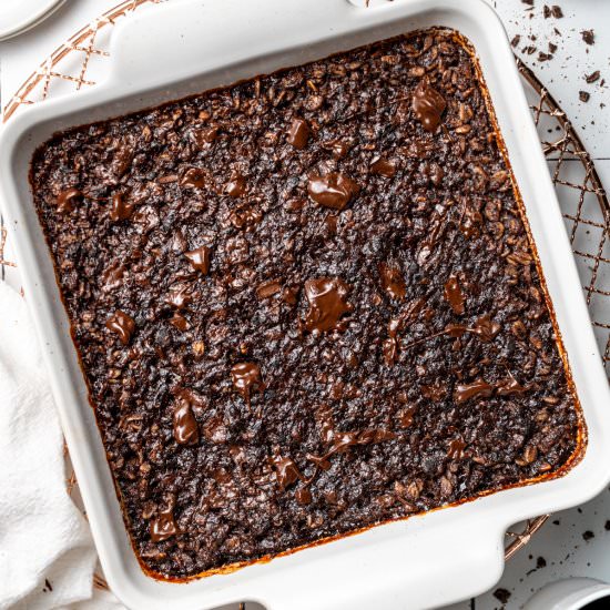 Chocolate Baked Oats - Recipe photo by cookiedoughdiaries