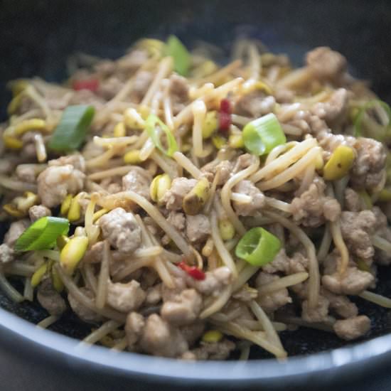 Soybean sprouts stir-fry - Recipe photo by foodmakesmehappy