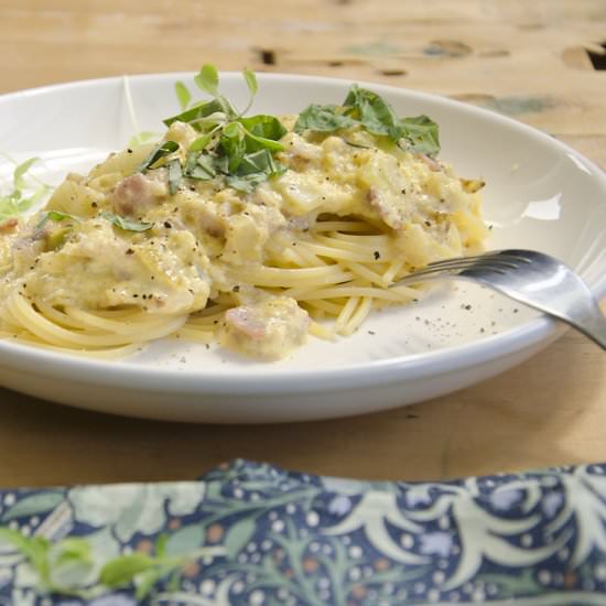 Spaghetti alla Carbonara - Recipe photo by Hungry PeePor