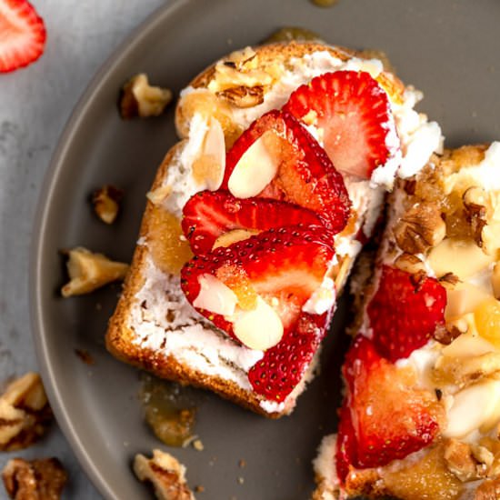 Ricotta Honey Toast - Recipe photo by The Littlest Crumb