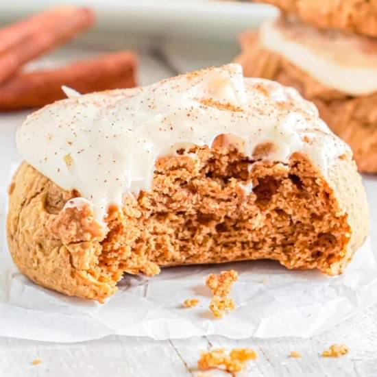 Frosted Pumpkin Cookies - Recipe photo by OnMyKidsPlate