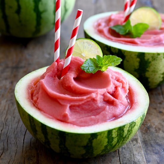 Watermelon Slushies - Recipe photo by justataste