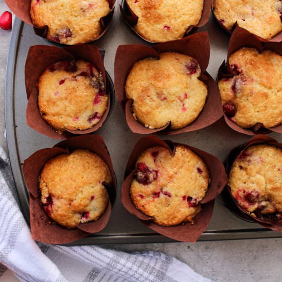 Bakery Orange Cranberry Muffins - Recipe photo by themidwestkitchenblog
