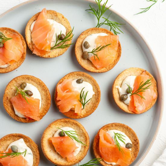Smoked Salmon Canapés - Recipe photo by itsnotcomplicatedrecipes