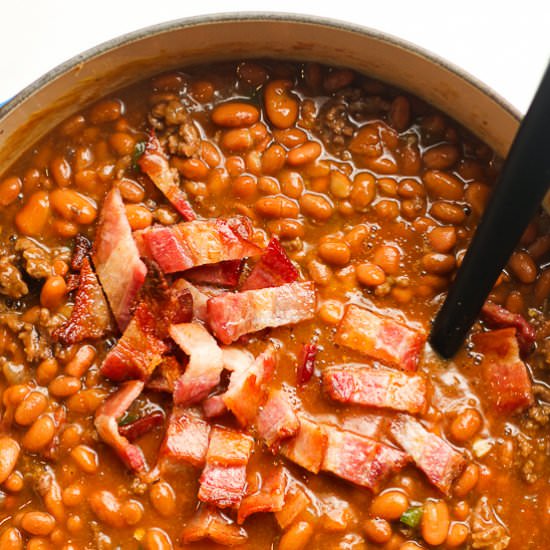Cowboy Baked Beans - Recipe photo by suebeehomemaker