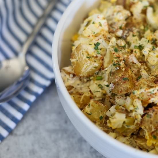 Simple Roasted Potato Salad - Recipe photo by Man Meets Oven