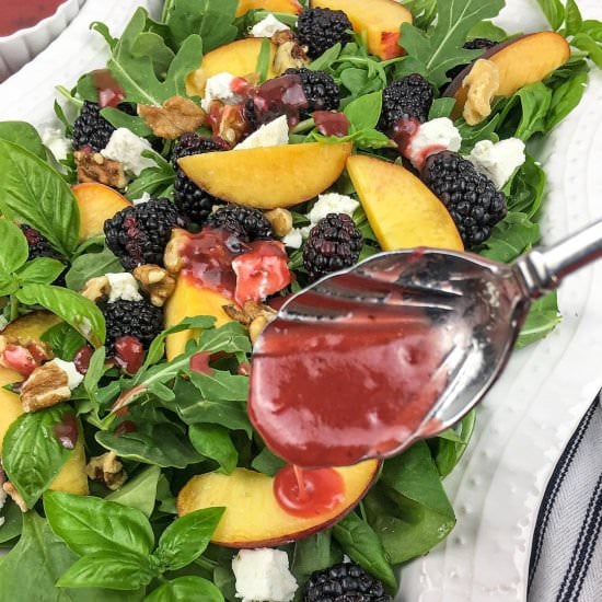 Peach Blackberry Salad - Recipe photo by MoreWithLessToday