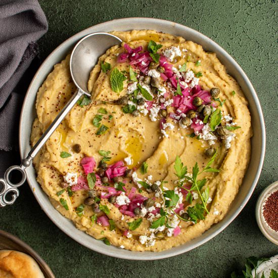 Greek fava bean dip - Recipe photo by cherryonmysundae