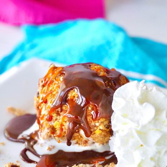 Healthier Air Fryer Fried Ice Cream - Recipe photo by thefreshcooky