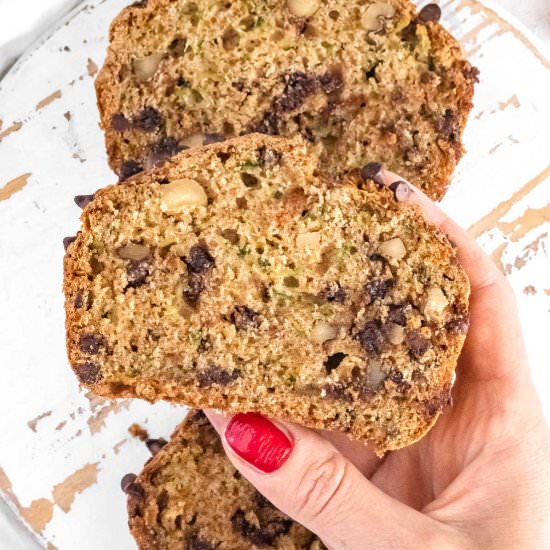 Easy Vegan Zucchini Bread - Recipe photo by theplantbasedschool