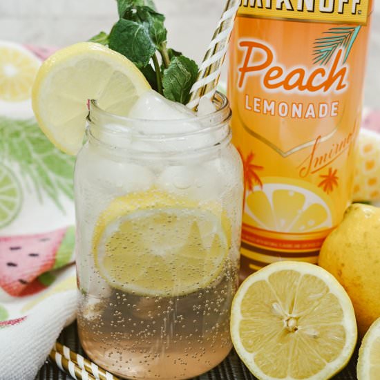 Peach Lemonade Hard Seltzer - Recipe photo by Everything Pretty