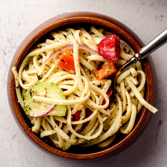 spaghetti salad - Recipe photo by freshaprilflours