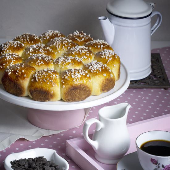 BRIOCHE CON PEPITAS DE CHOCOLATE - Recipe photo by JUEGODESABORES