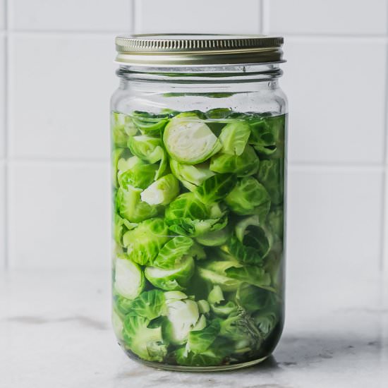 Quick Pickled Brussels Sprouts - Recipe photo by forkintheroad