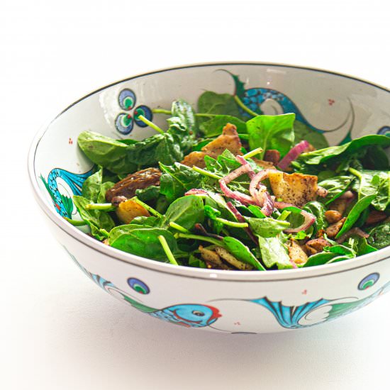 Mediterranean Spinach Salad - Recipe photo by Blue Cayenne