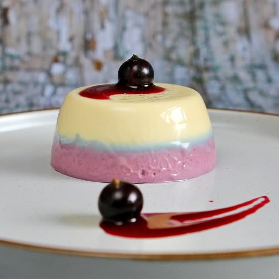 Layered Blackcurrant Panna Cotta - Recipe photo by glutenfreealchemist